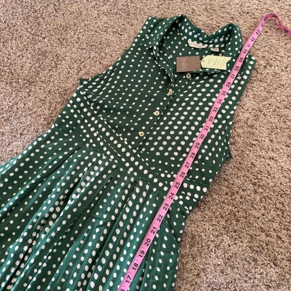 NWT Anthropologie 11.1 Tylho Brynn Green Polka Dot Dress 
Size Medium - Picture 11 of 12